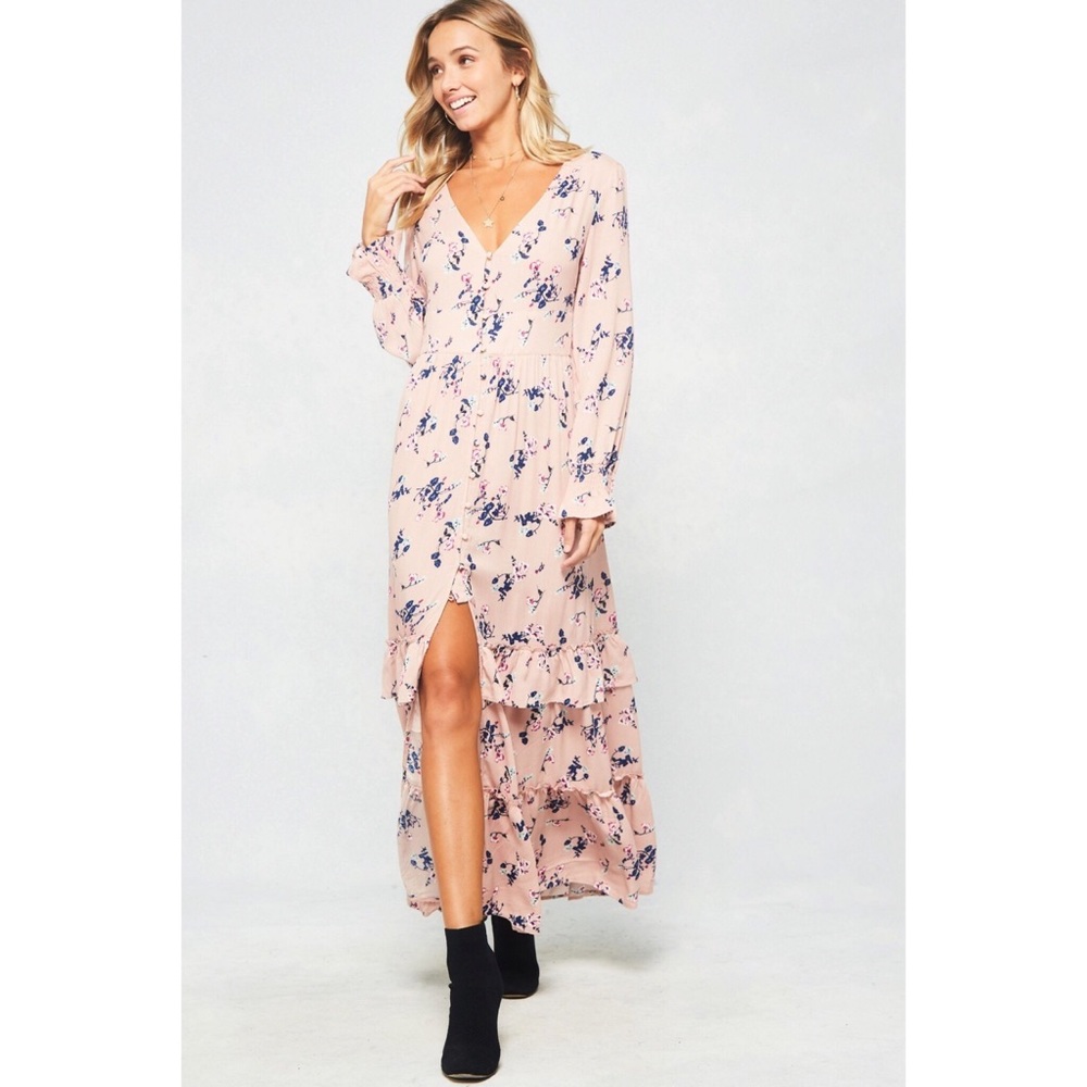 Dress Me In Flowers Maxi Dress, Blush - Picture 3 of 7